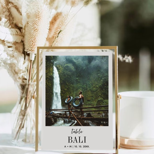 Tarjeta De Mesa Boda moderno elegante de fotografía de destino de  (Subido por el creador)
