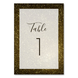 Tarjeta De Mesa Boda moderno negro y dorado