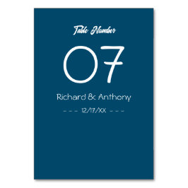 Tarjeta De Mesa Boda moderno y de moda