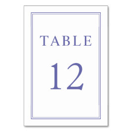 Tarjeta De Mesa Boda Morada Clásica Elegante