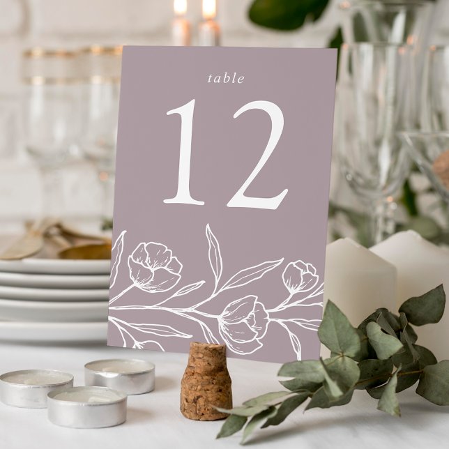 Tarjeta De Mesa Boda morado con sabor a harina escarpado (Subido por el creador)
