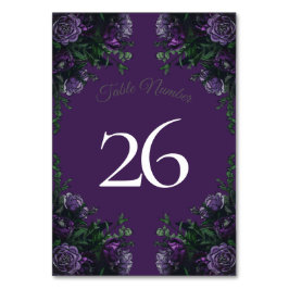 Tarjeta De Mesa Boda morado floral