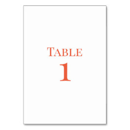 Tarjeta De Mesa Boda Naranja