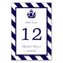 Boda Nautical Stripes & Navy Blue Ship
