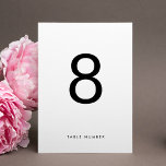 Tarjeta De Mesa Boda NEGRO BLANCO Minimalista ultracomunitario y m<br><div class="desc">Este diseño moderno es minimalista, pero lúdico, con una perfecta colocación de texto en blanco y negro, lo que da lugar a un aspecto limpio y ordenado. Este diseño es de personalizable a otros colores y forma parte de una suite y colección única de Phrosne Design. Esto sería genial para...</div>