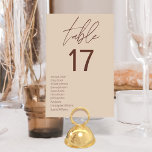 Tarjeta De Mesa Boda Neutral de Terracotta Boho minimalista<br><div class="desc">Estos minimalistas números de mesa boda neutros de terracota son la manera perfecta de añadir un toque de elegancia y elegancia a su gran día. Los números están hechos de terracota de alta calidad y seguro que durarán muchos años. También son livianas y fáciles de configurar, lo que las convierte...</div>