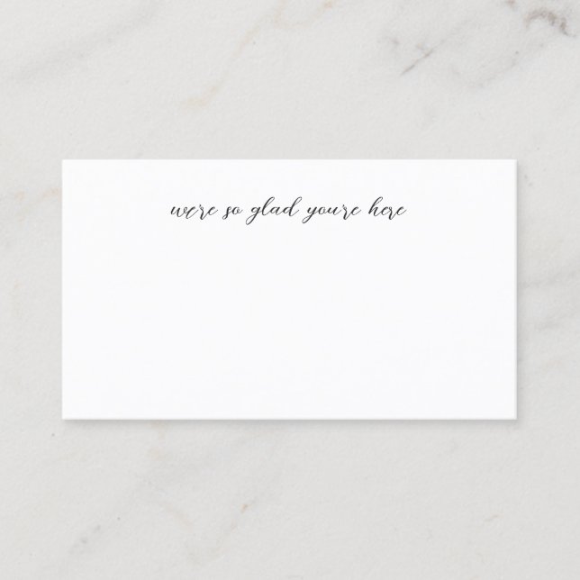 Tarjeta De Mesa Boda Neutral Moderna y Elegante (Anverso)
