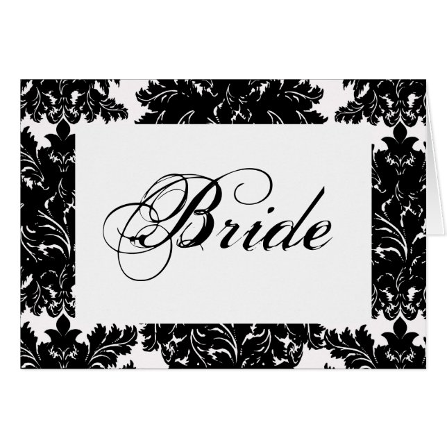 Tarjeta de mesa Boda "Novia" (Anverso (Horizontal))