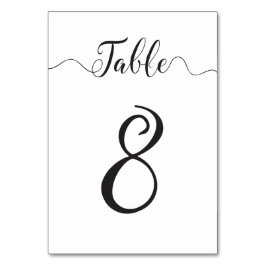 Tarjeta De Mesa Boda Número de cuadro 8