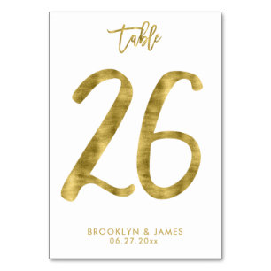 Tarjeta De Mesa Boda Números de tabla Número de efecto Relieve met