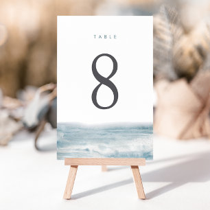 Tarjeta De Mesa Boda oceánico acuático costero
