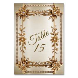Tarjeta De Mesa Boda Ornate Rectangle Dimond Flowiny