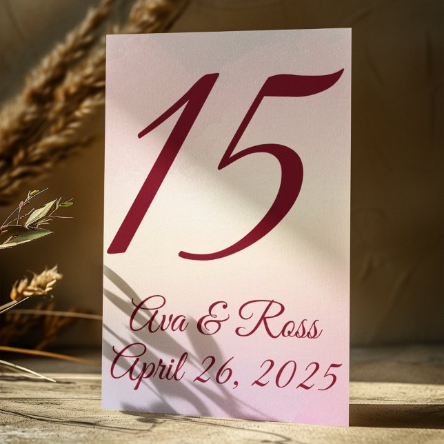 Tarjeta De Mesa Boda Pastel Sunset (Subido por el creador)