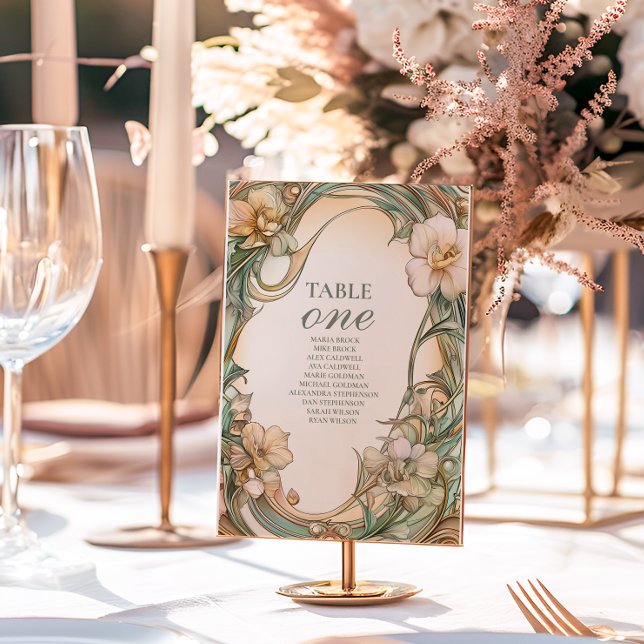 Tarjeta De Mesa Boda Peach Cream Bloom (Subido por el creador)