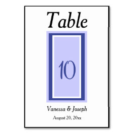 Tarjeta De Mesa Boda Periwinkle No.