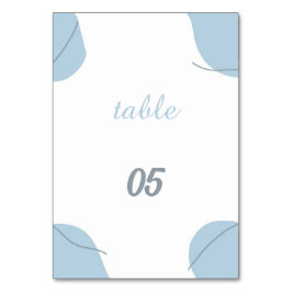 Tarjeta De Mesa Boda personalizada azul simple
