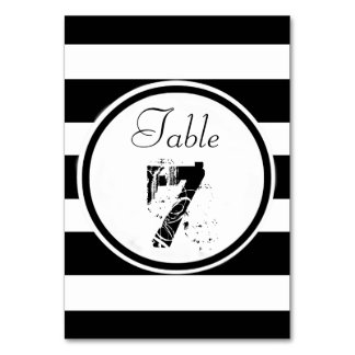 Tarjeta De Mesa Boda personalizada en B&N