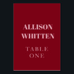 Tarjeta De Mesa Boda personalizada manuscrita rosa y roja<br><div class="desc">Guíe a sus invitados con estilo con estos números de tabla manuscritos de boda rosa y roja personalizada. Diseñadas con caligrafía romántica en tonos rosa suave y rojo negrita, estas elegantes tarjetas de mesa son el toque final perfecto para la decoración de la recepción. Personalice con sus nombres, iniciales o...</div>