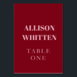 Tarjeta De Mesa Boda personalizada manuscrita rosa y roja<br><div class="desc">Guíe a sus invitados con estilo con estos números de tabla manuscritos de boda rosa y roja personalizada. Diseñadas con caligrafía romántica en tonos rosa suave y rojo negrita, estas elegantes tarjetas de mesa son el toque final perfecto para la decoración de la recepción. Personalice con sus nombres, iniciales o...</div>