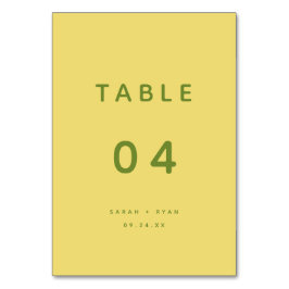 Tarjeta De Mesa Boda personalizada minimalista moderna limón amari