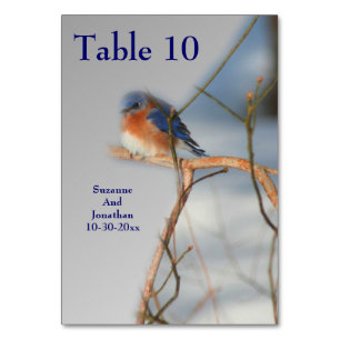 Tarjeta De Mesa Boda personalizado de Bluebird Nature
