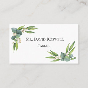 Tarjeta De Mesa Boda personalizado de Eucalyptus Greenery