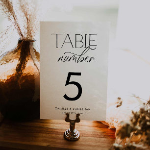 Tarjeta De Mesa Boda personalizado mínimo moderno