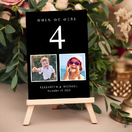 Tarjeta De Mesa Boda Photo Fun Black
