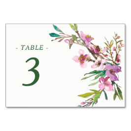 Tarjeta De Mesa Boda Pink Cherry Blossom
