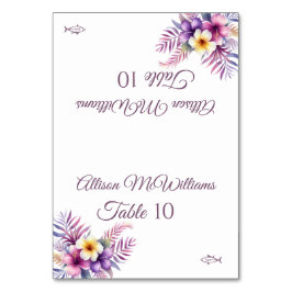 Tarjeta De Mesa Boda Place card-Island Romance-Fish Icon