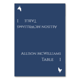 Tarjeta De Mesa Boda Place card-Poultry Icon-Dark blue-