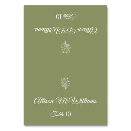 Tarjeta De Mesa Boda Place card-Vegetarian-Wildflower Elegancia