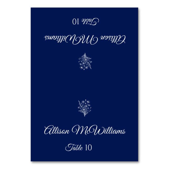 Tarjeta De Mesa Boda Place card-Vegetarian-Wildflower Elegancia (Anverso)