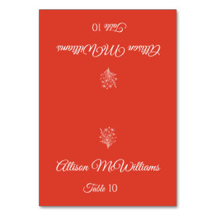 Tarjeta De Mesa Boda Place card-Vegetarian-Wildflower Elegancia