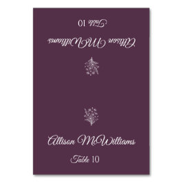 Tarjeta De Mesa Boda Place card-Vegetarian-Wildflower Elegancia