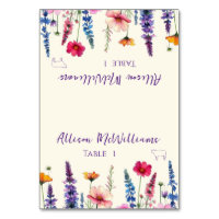 Boda Place card-Wildflower Sinfonía-Carne-