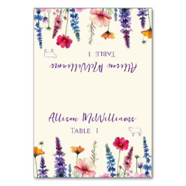 Tarjeta De Mesa Boda Place card-Wildflower Sinfonía-Carne-