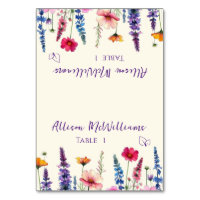Boda Place card-Wildflower Sinfonía-Vegetaria-