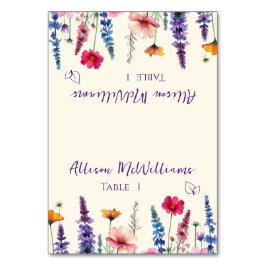 Tarjeta De Mesa Boda Place card-Wildflower Sinfonía-Vegetaria-