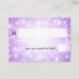 Tarjeta De Mesa Boda Placecards Purple Winter Wonderland