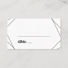 Tarjeta De Mesa Boda plano geométrico moderno