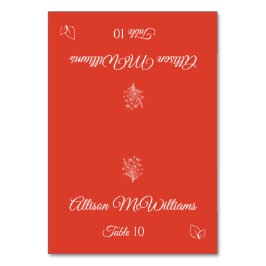 Tarjeta De Mesa Boda Plaza card-Wildflower Elegance-Vegetariano-