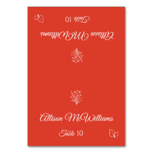 Tarjeta De Mesa Boda Plaza card-Wildflower Elegance-Vegetariano-
