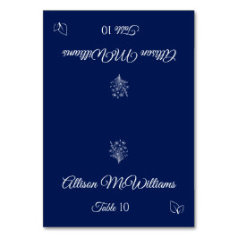 Tarjeta De Mesa Boda Plaza card-Wildflower Elegance-Vegetariano-