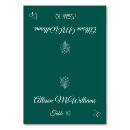 Tarjeta De Mesa Boda Plaza card-Wildflower Elegance-Vegetariano-