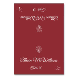 Tarjeta De Mesa Boda Plaza card-Wildflower Elegance-Vegetariano-