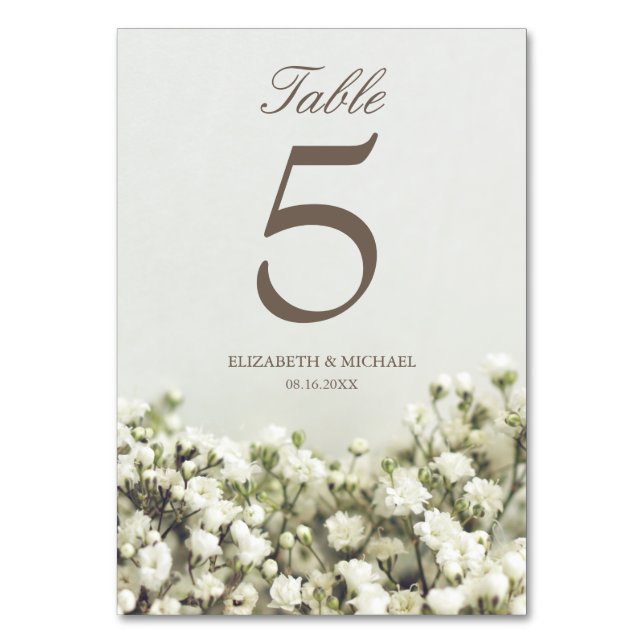 Tarjeta De Mesa Boda respiratorio del bebé ventilado (Anverso)