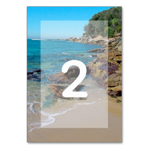 Tarjeta De Mesa Boda Rocky Beach