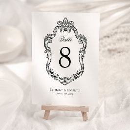 Tarjeta De Mesa Boda Rococo Vintage