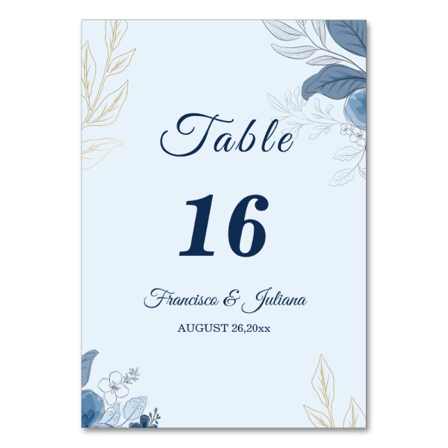 Tarjeta De Mesa Boda Romántica en el Paseo Marítimo (Anverso)